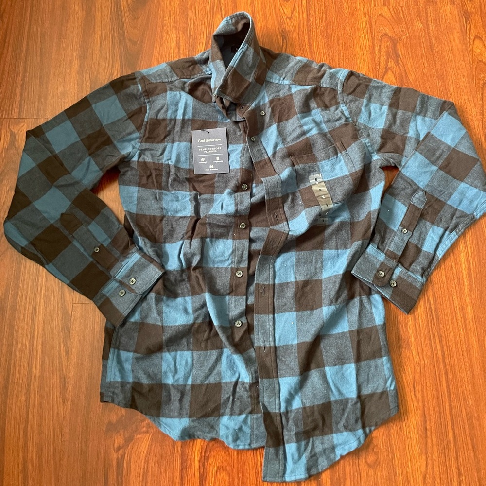Croft and barrow Buffalo print Flannel Sz small NWT
